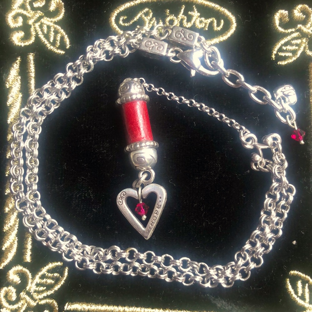 Brighton Laugh, Dram, Hope, Live Heart necklace .